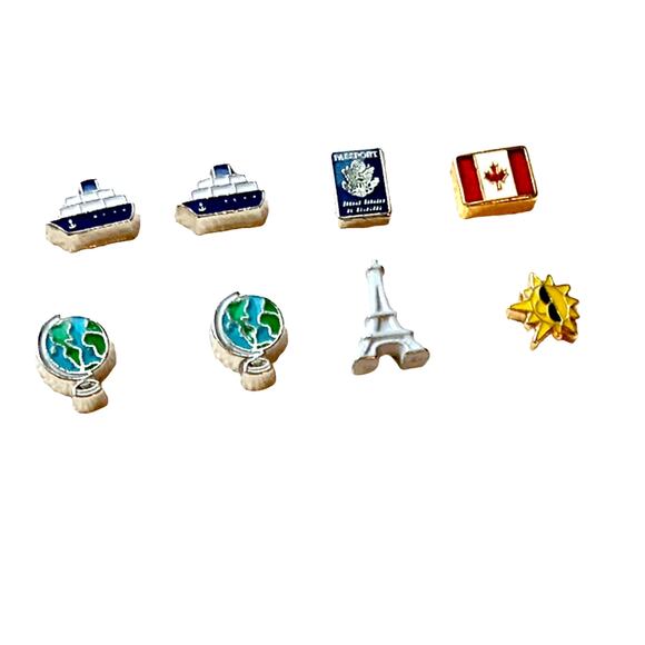 Lot 100+ Floating Locket Jewelry 7mm Charms Travel Vacation Beach Cruise USA New - Picture 8 of 12